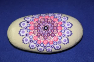 Hand Painted Mandala Rock